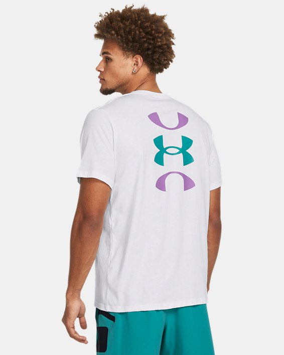 Men's UA Basketball Logo Court Short Sleeve, White, pdpMainDesktop image number 1